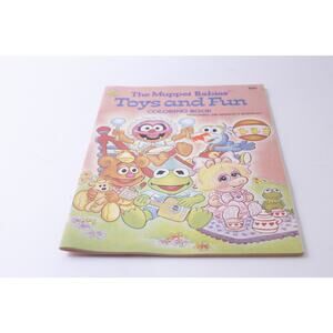 The Muppet Babies, Toys And Fun, 1980s, Uncolored, Coloring Book, Vintage, CRISP